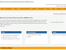 Tablet Screenshot of maharshikarve.ac.in